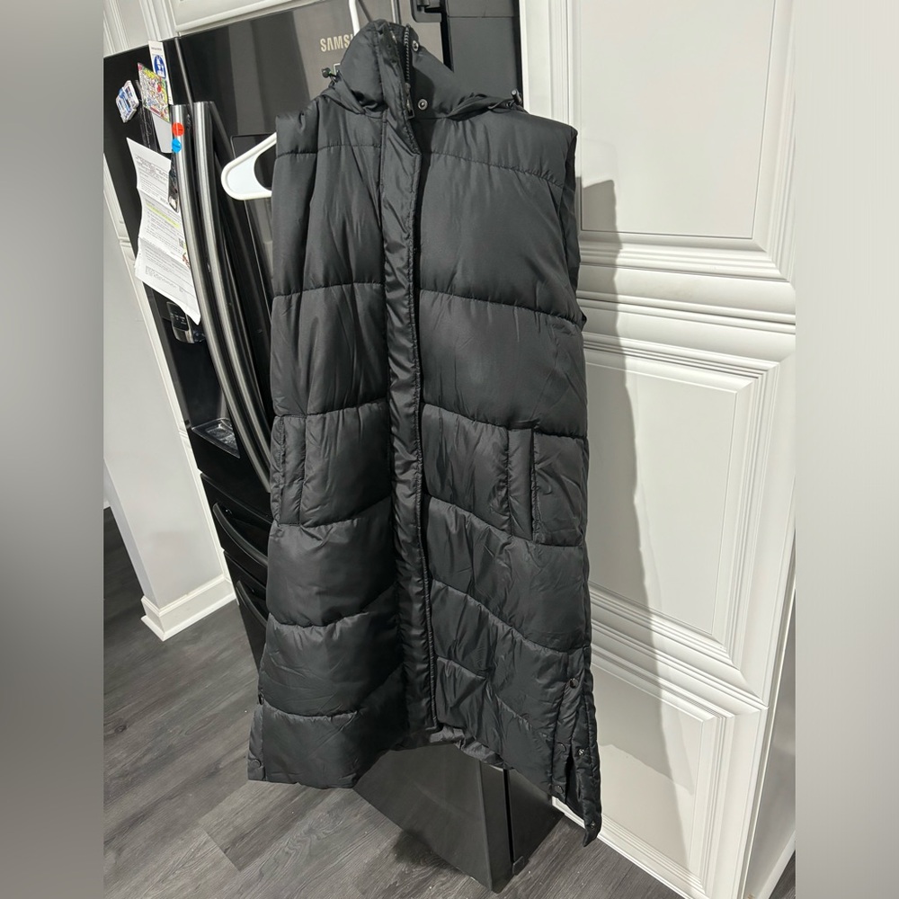 S.E.B. by Sebby Black Puffer Jacket Women’s XL Hooded Quilted Warm Winter Vest